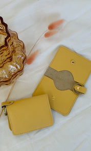 DÓRA LEATHER WALLET | BUTTER YELLOW
