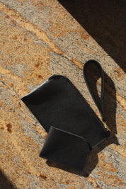 MARTHA POUCH | NOIR Leather Bag - handcrafted by Market Canvas Leather in Tofino, BC, Canada