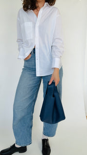 ISSY MINI TOTE | PEBBLED NAVY