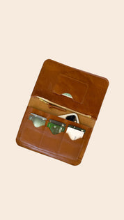 IVY LEATHER CLUTCH WALLET | CARAMEL