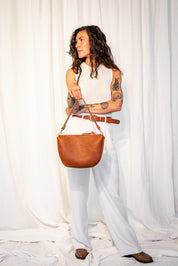 WHOLESALE MICKALENE SHOULDER BAG | MOCHA Leather Bag - handcrafted by Market Canvas Leather in Tofino, BC, Canada