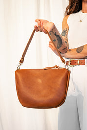 WHOLESALE MICKALENE SHOULDER BAG | MOCHA Leather Bag - handcrafted by Market Canvas Leather in Tofino, BC, Canada