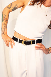 WHITNEY LEATHER BELT | NOIR Leather Bag - handcrafted by Market Canvas Leather in Tofino, BC, Canada