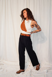 LAUREL SLING BAG | CARAMEL Leather Bag - handcrafted by Market Canvas Leather in Tofino, BC, Canada