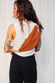 LAUREL SLING BAG | CARAMEL Leather Bag - handcrafted by Market Canvas Leather in Tofino, BC, Canada