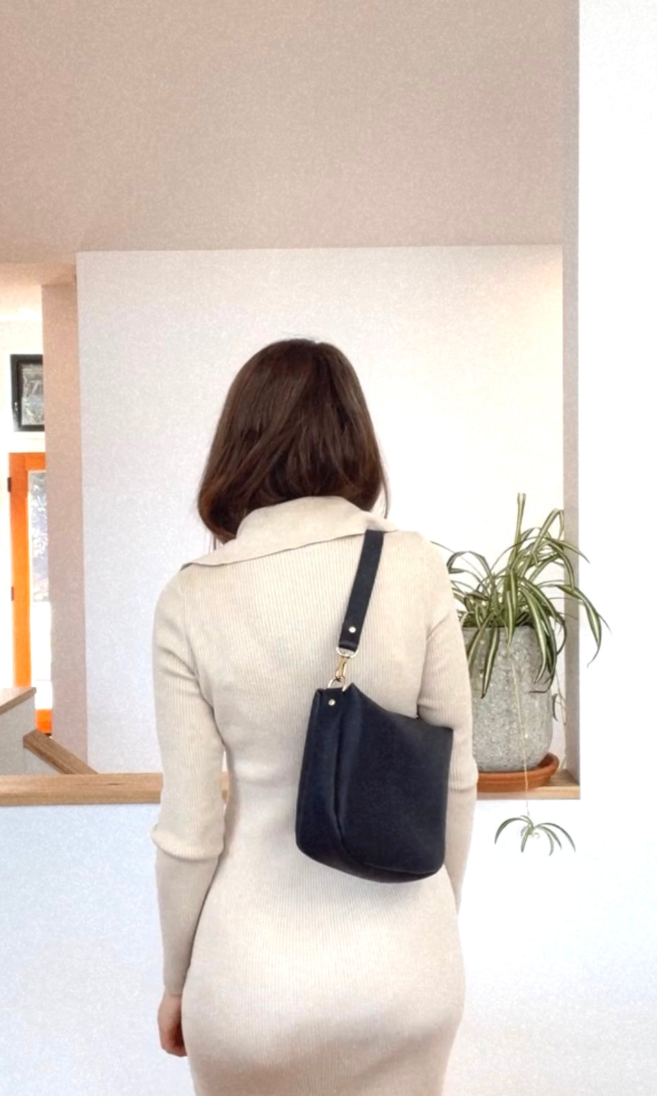 Leather Arched Evening Bag Leather Bag - handcrafted by Market Canvas Leather in Tofino, BC, Canada
