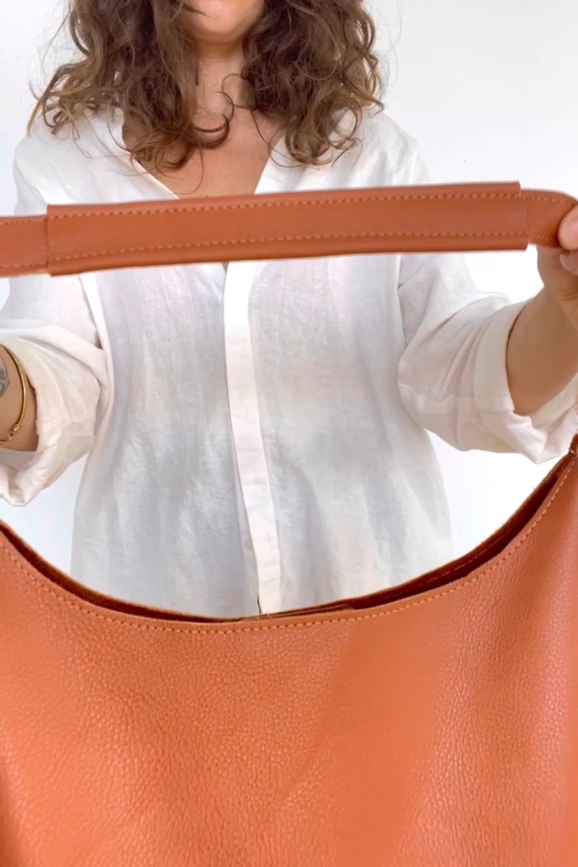 Leather 70's Tote Bag Leather Bag - handcrafted by Market Canvas Leather in Tofino, BC, Canada