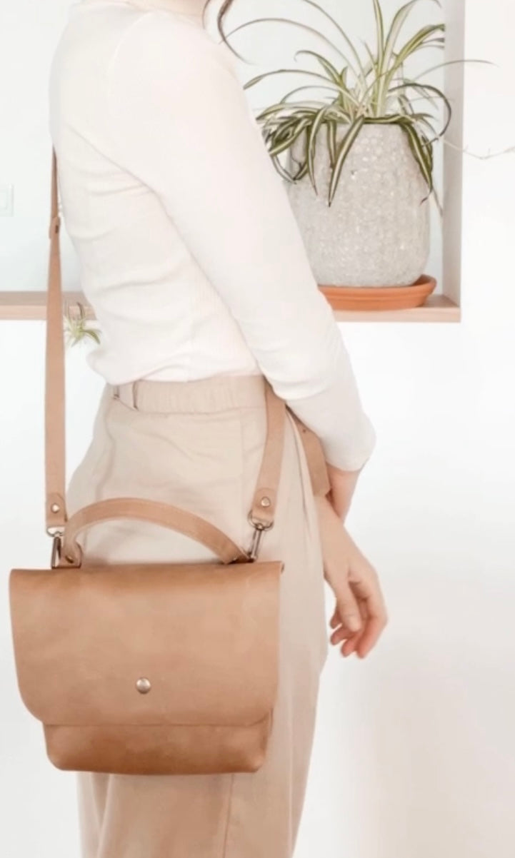 Leather June Bag Leather Bag - handcrafted by Market Canvas Leather in Tofino, BC, Canada