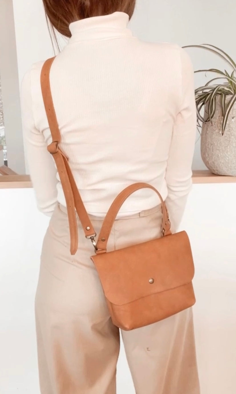 Leather June Bag Leather Bag - handcrafted by Market Canvas Leather in Tofino, BC, Canada