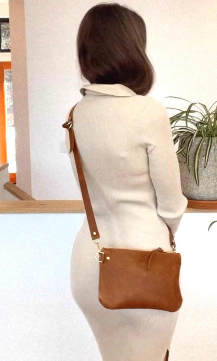 Leather Essential Bag Leather Bag - handcrafted by Market Canvas Leather in Tofino, BC, Canada