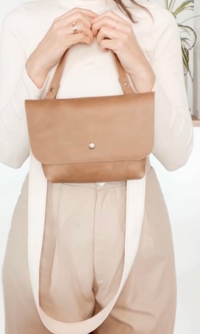 Leather June Bag Leather Bag - handcrafted by Market Canvas Leather in Tofino, BC, Canada