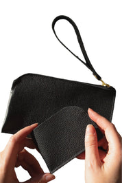 MJ CARDHOLDER | NOIR Leather Bag - handcrafted by Market Canvas Leather in Tofino, BC, Canada