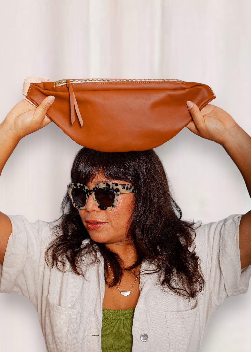 LAUREL SLING BAG | CARAMEL Leather Bag - handcrafted by Market Canvas Leather in Tofino, BC, Canada