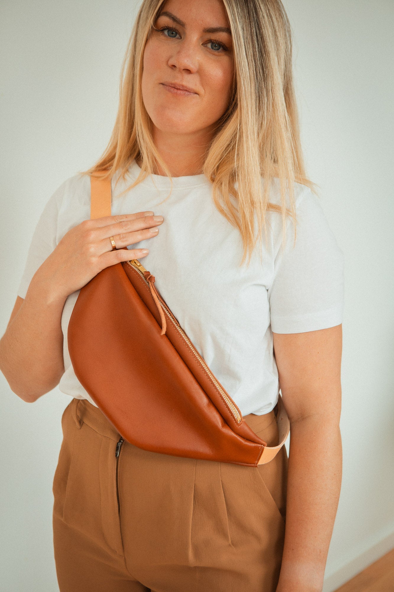 Leather Sling Bag Leather Bag - handcrafted by Market Canvas Leather in Tofino, BC, Canada