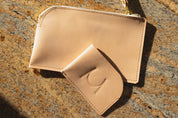 MARTHA POUCH | NATURAL Leather Bag - handcrafted by Market Canvas Leather in Tofino, BC, Canada