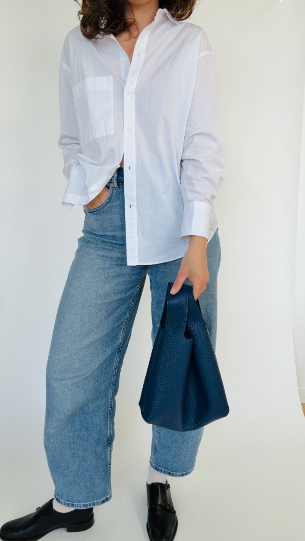 ISSY MINI TOTE | PEBBLED NAVY
