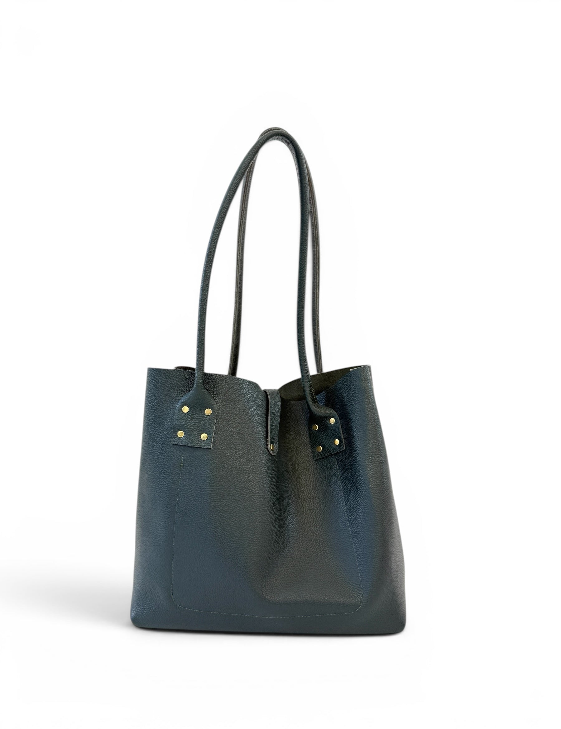 MOORE REFINED TOTE | KALE Leather Bag - handcrafted by Market Canvas Leather in Tofino, BC, Canada