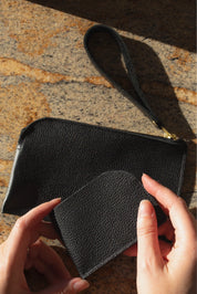 MJ CARDHOLDER | NOIR Leather Bag - handcrafted by Market Canvas Leather in Tofino, BC, Canada