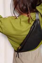 LAUREL SLING BAG | NOIR Leather Bag - handcrafted by Market Canvas Leather in Tofino, BC, Canada