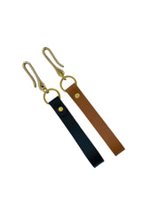 Leather and Brass Wristlet Key Chain- Wholesale 3 colour options Leather Bag - handcrafted by Market Canvas Leather in Tofino, BC, Canada