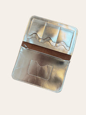 IVY LEATHER CLUTCH WALLET | SILVER