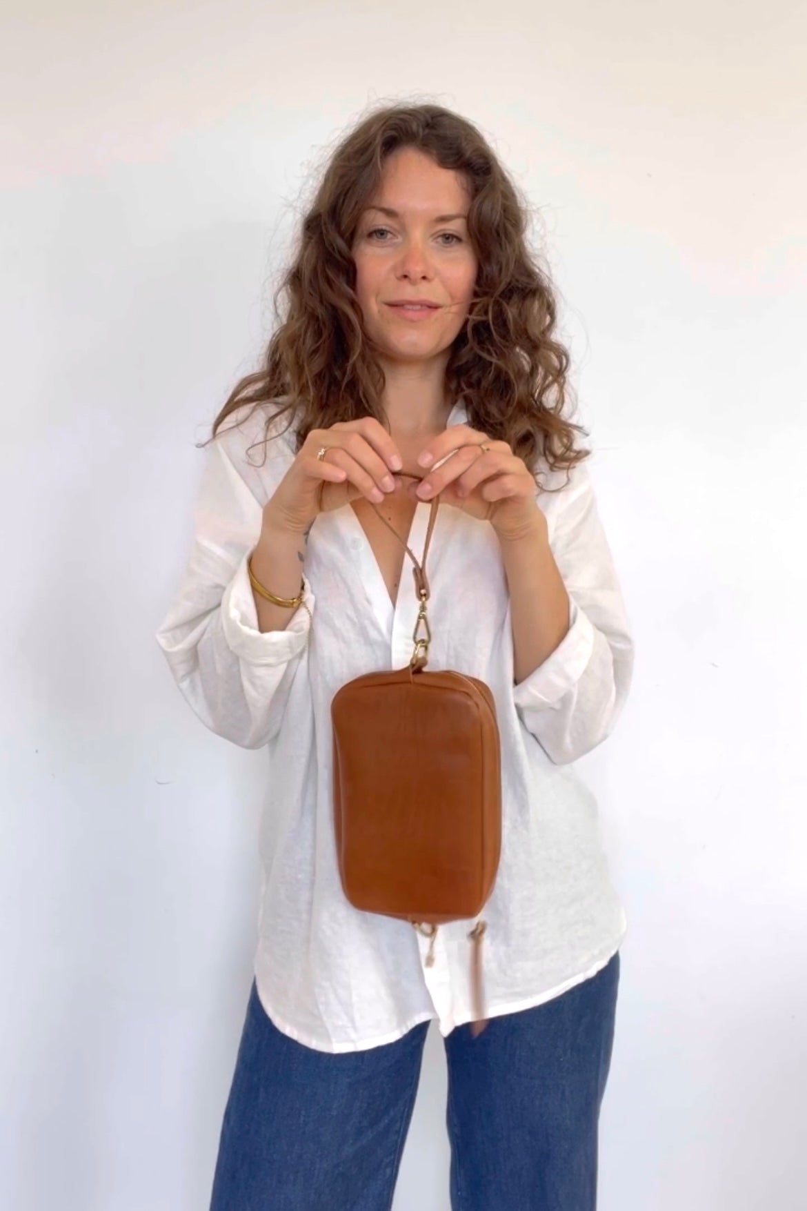Leather Day to Night Bag In Caramel Leather Bag - handcrafted by Market Canvas Leather in Tofino, BC, Canada
