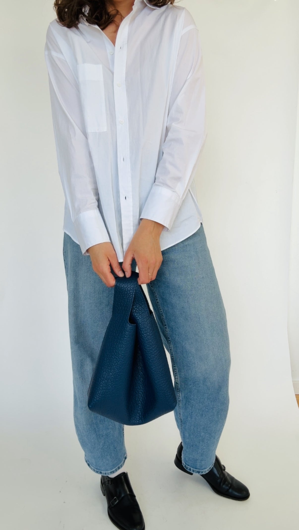 ISSY MINI TOTE | PEBBLED NAVY