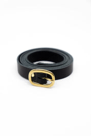 LOUISE LEATHER BELT | NOIR Leather Bag - handcrafted by Market Canvas Leather in Tofino, BC, Canada