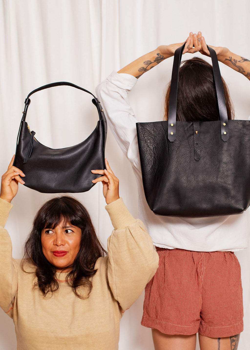 SOBEL CLASSIC TOTE | BLACK Leather Bag - handcrafted by Market Canvas Leather in Tofino, BC, Canada