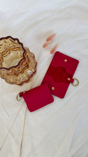 DÓRA LEATHER WALLET | STRAWBERRY
