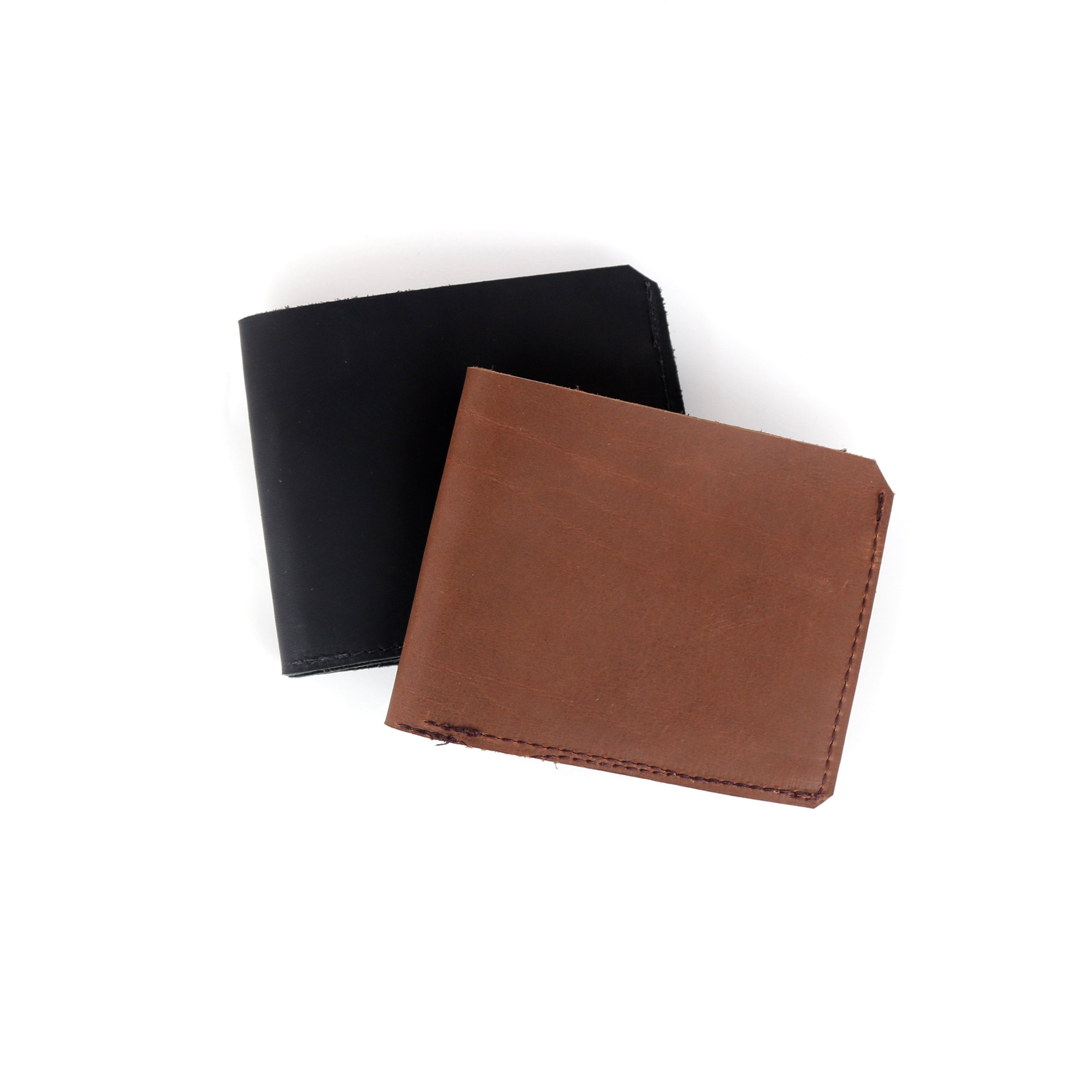 Bi Fold Wallet in Brown Leather - handcrafted by Market Canvas Leather in Tofino, BC, Canada