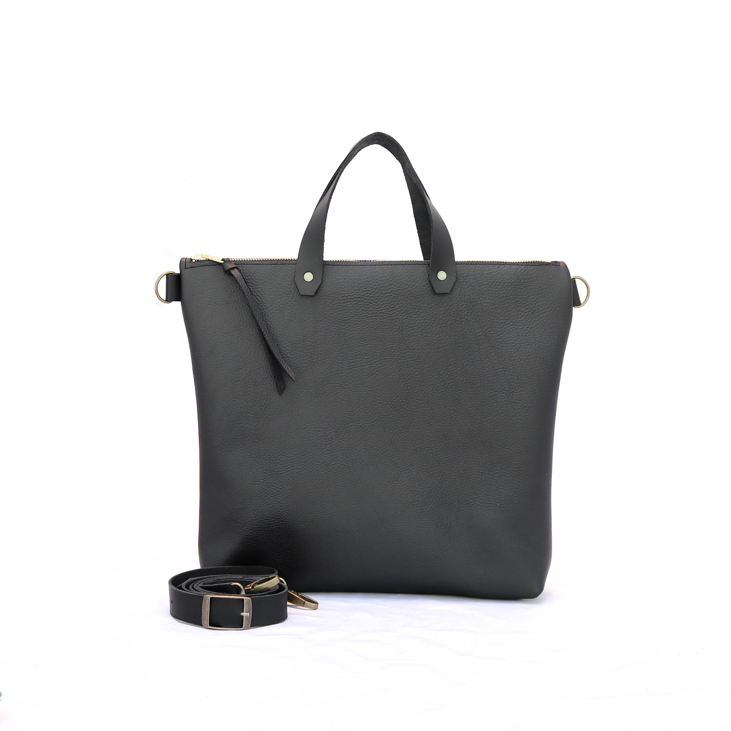 Zip Tote Leather - handcrafted by Market Canvas Leather in Tofino, BC, Canada